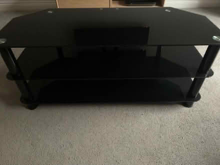 Photo of free Black glass TV stand (Broxbourne EN10) #1