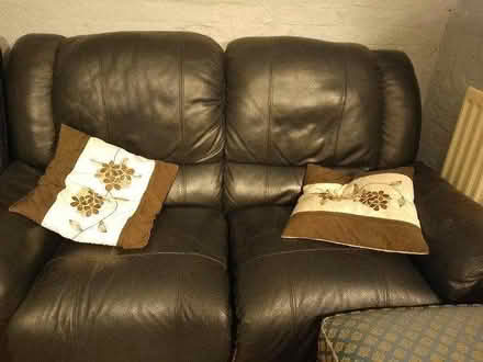 Photo of free Leather sofa and chair (Newark NG24) #2