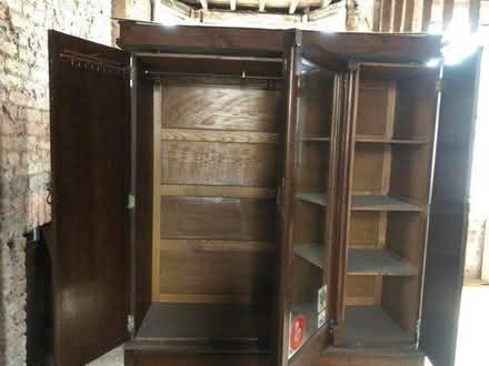 Photo of free Vintage Wooden Wardrobe with mirror (EC1 Farringdon) #3
