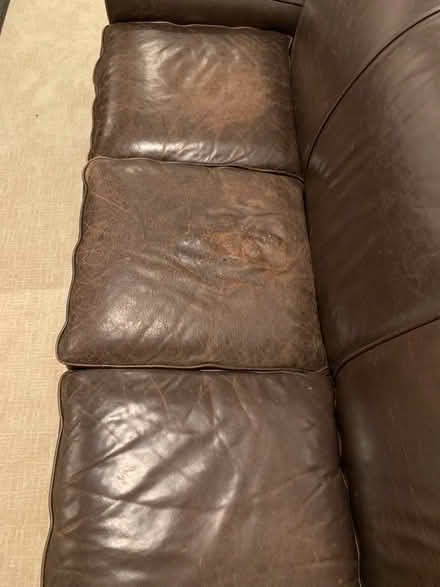 Photo of free Pottery Barn leather sofa (Buckhead/Lindbergh) #2