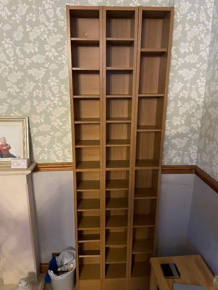 Photo of free IKEA billy CD/DVD racks in oak (High Brooms TN4) #1