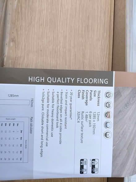 Photo of free 2 leftover planks laminate flooring (EH17 Gilmerton) #2