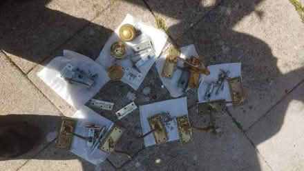 Photo of free Old brass door handles & fittings (Astley CV10) #1