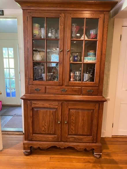 Photo of free Lineage solid walnut hutch (Westport CT) #1