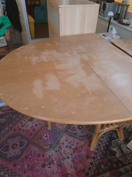 Photo of free Gateleg table, large, with "bamboo" legs, for upcycling. (Rodwell DT4) #1