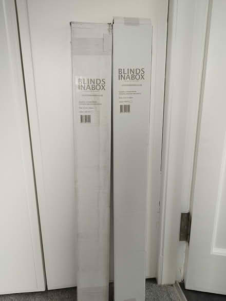 Photo of free 5 white "Blinds in a Box" (Burnside) #2