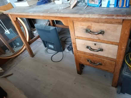 Photo of free Old pine desk (Merton Park SM4) #1