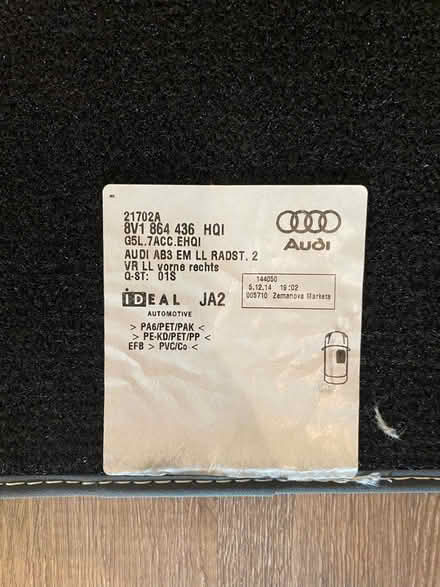 Photo of free Audi Car Mats (Higley and Williams Field) #3