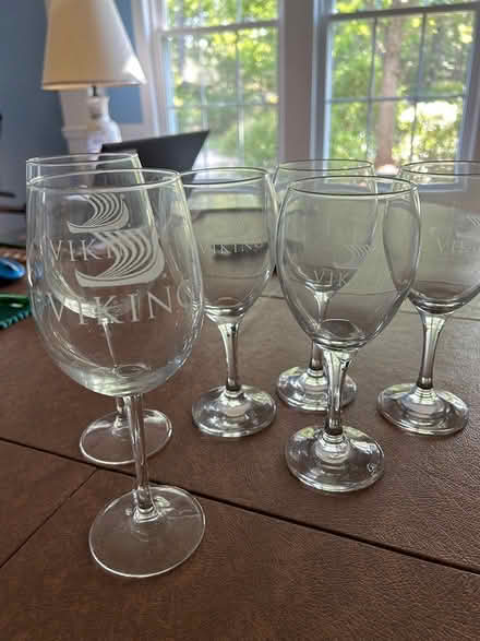 Photo of free 6 wine glasses with Viking logo (Pine Hills) #1