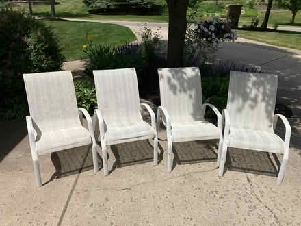 Photo of free Patio Chairs- 4 (Carpentersville, west of river) #1