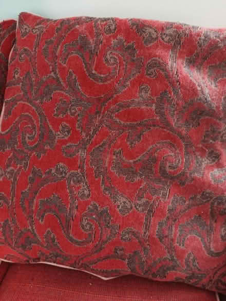 Photo of free Red Love Seat (Aspen Hill) #2