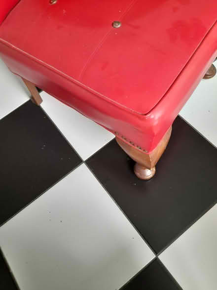Photo of free Leather low chair (Dundrum) #3