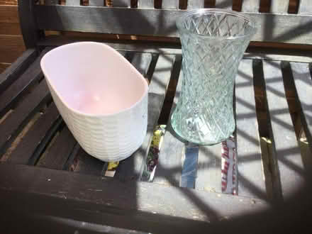 Photo of free flower vase, planter combo (West Moors BH22) #1