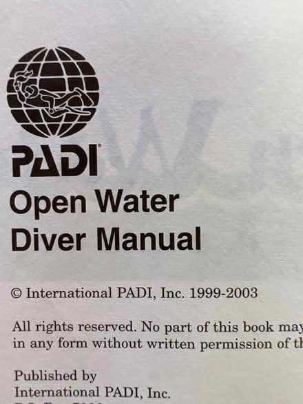 Photo of free Padi Open Water Dive Manual (Kenton near Exeter) #3