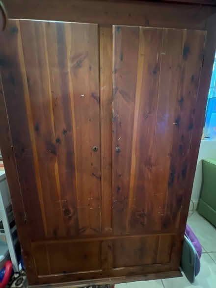 Photo of free Cedar Bookshelf (West Buckhead) #1