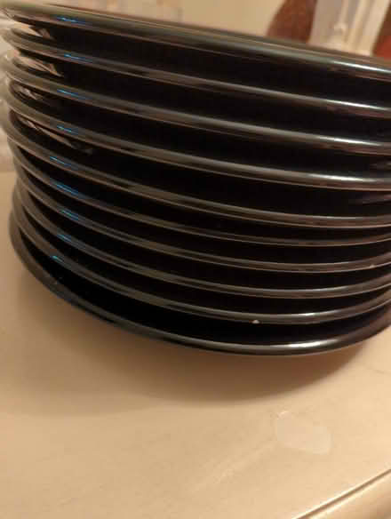 Photo of free 8 Black dinner plates (West Palm Beach) #1