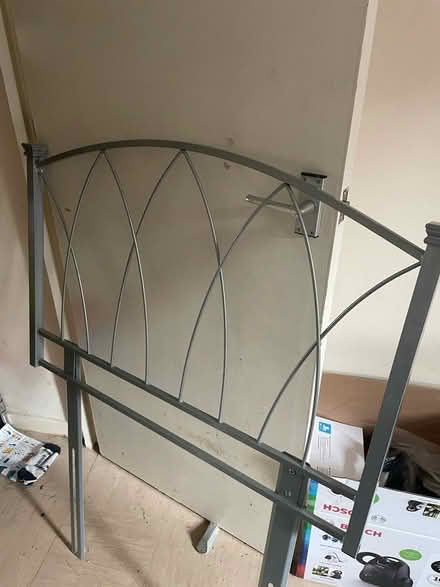 Photo of free Single bed metal headboard (Peartree Bridge) #1