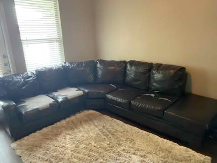 Photo of free Brown Leather Sectional (Las Colinas) #2