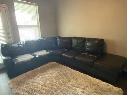 Photo of free Brown Leather Sectional (Las Colinas) #1