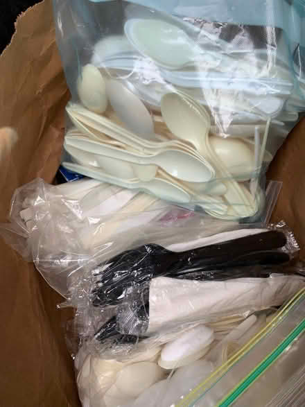 Photo of free Plastic silverware/napkins etc (Ivy) #2