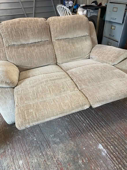 Photo of free 2 seater recliner sofa (Dunton green) #1