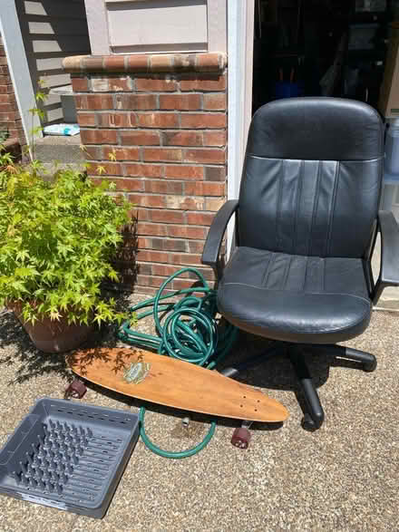 Photo of free Chair, longboard, hose, drying rack (Beaverton - Murray) #1