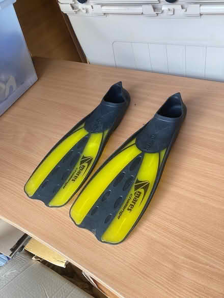 Photo of free Kids Snorkel fins size 34/35 yellow (Whittlesford, CB22) #1
