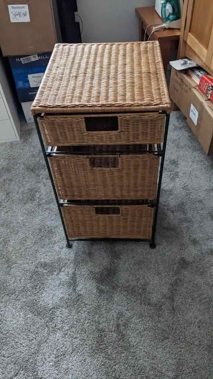 Photo of free Rattan/Metal Drawer Unit (Near Hwy 1/Tennessee Valley) #1