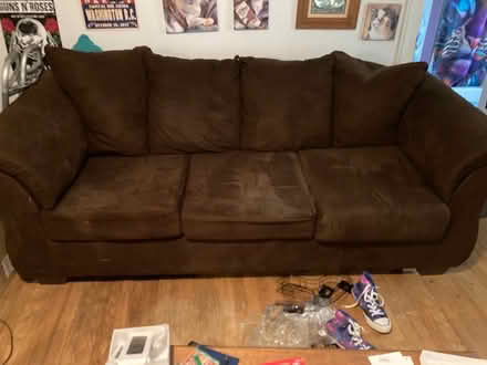 Photo of free Brown Microfiber Couch 81” Couch (Cambridge NY) #2