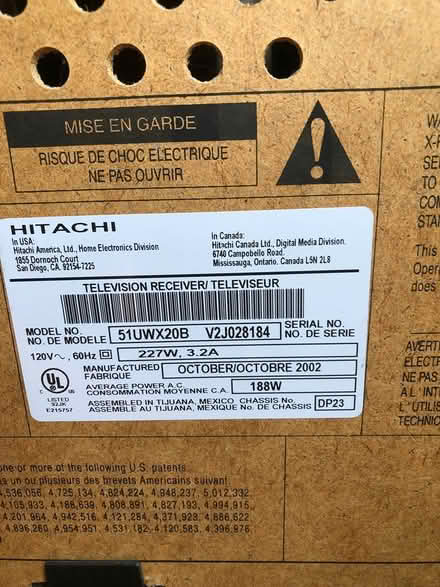 Photo of free Hitachi 51” Projection TV - Works (11 & Pontiac Trail area) #3