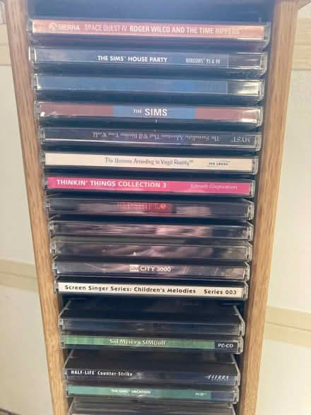 Photo of free Cd storage rack with lots of cds (South Seattle - Rainier Beach) #2