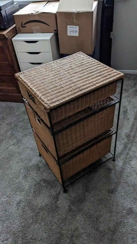 Photo of free Rattan/Metal Drawer Unit (Near Hwy 1/Tennessee Valley) #2