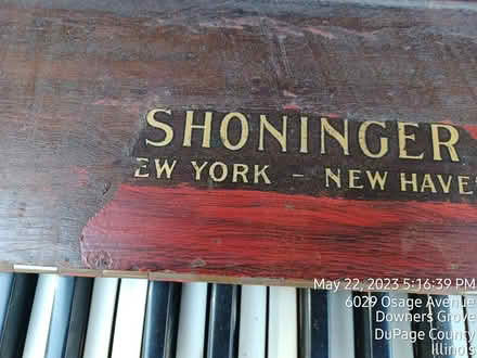 Photo of free Upright grand shoninger piano (6029 Osage AvDownersGrove60516) #2