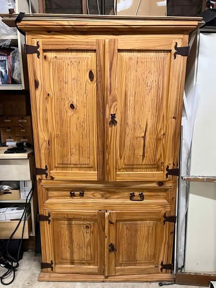 Photo of free Large wood cabinet (Carlsbad) #1