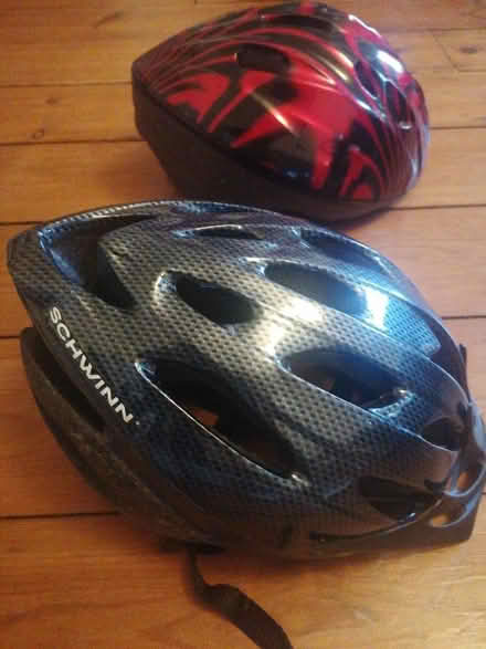 Photo of free 2 adult size biking helmets (Belsize Park) #2