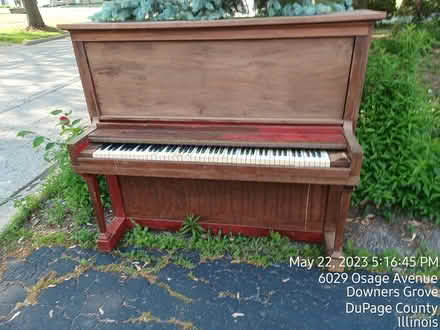 Photo of free Upright grand shoninger piano (6029 Osage AvDownersGrove60516) #1