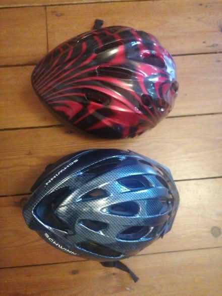 Photo of free 2 adult size biking helmets (Belsize Park) #1