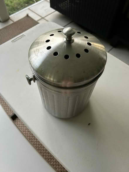 Photo of free Small metal trash can (Coral Gables) #1