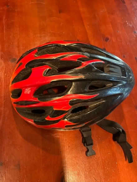 Photo of free Red and black Bike helmet (East Rochester) #1