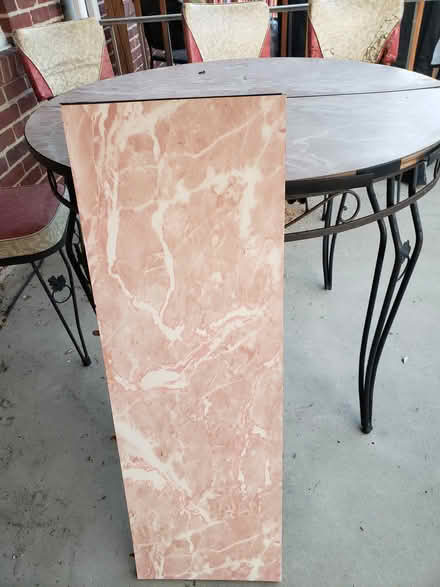 Photo of free Wrought iron bistro table & chairs (Parkville) #2