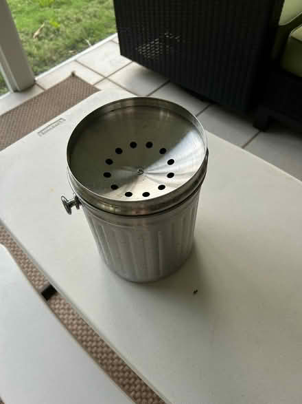 Photo of free Small metal trash can (Coral Gables) #2