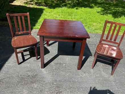 Photo of free Child size table and 2 chairs (Buffalo Grove) #1