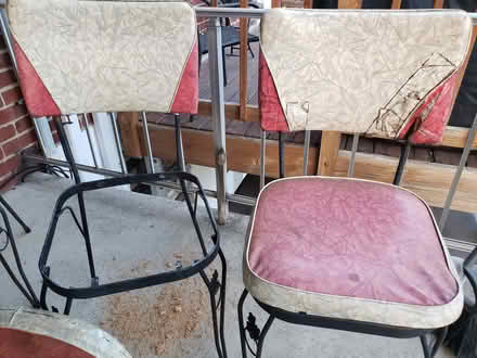 Photo of free Wrought iron bistro table & chairs (Parkville) #4