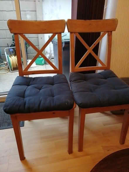 Photo of free Sturdy wooden IKEA Chairs x6 (Eccleshill BD2) #1