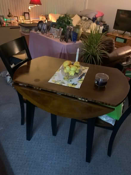 Photo of free Wood Kitchen table and two chairs (Cheltenham Pa off Cottman ave) #2