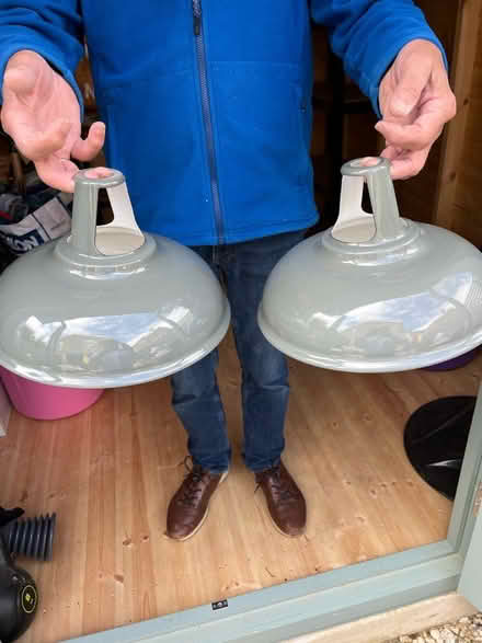Photo of free Two aluminium lampshades (BA2) #1