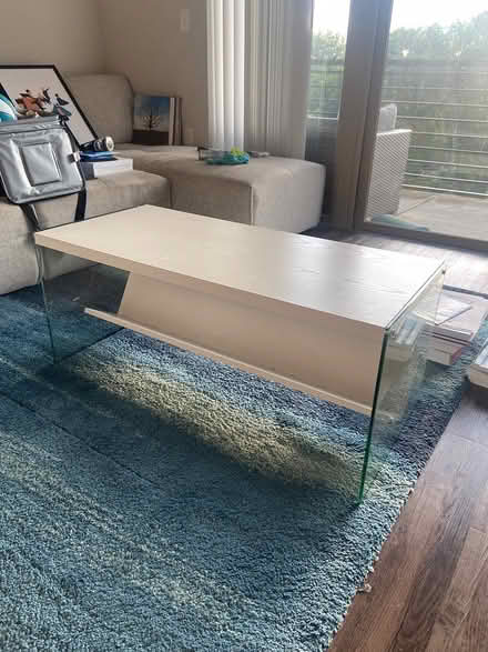 Photo of free Wood effect and glass coffee table (Montford / Madison Park area) #1