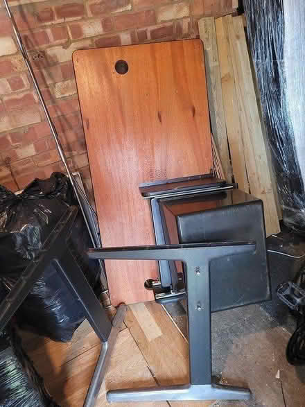 Photo of free coputer desk with two drawers (Edmonton N9) #1