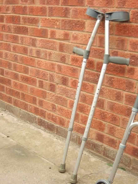 Photo of free 1 pair of elbow crutches (Barnard's Green WR14) #1