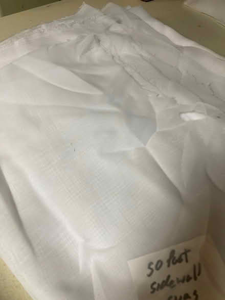 Photo of free Sheer curtain fabric. Many yards (North Arlington) #1
